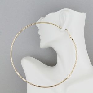 huge gold hoop earrings 4 1/4"wide hoops giant big